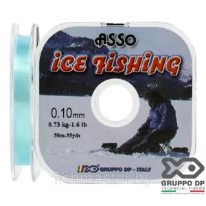 Леска ASSO Ice Fishing, 50м, сине-голубой