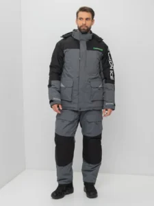 Костюм зимний Huntsman Yukon Ice -45°C Серый/Черный (мембрана 6000/6000, Breathable)