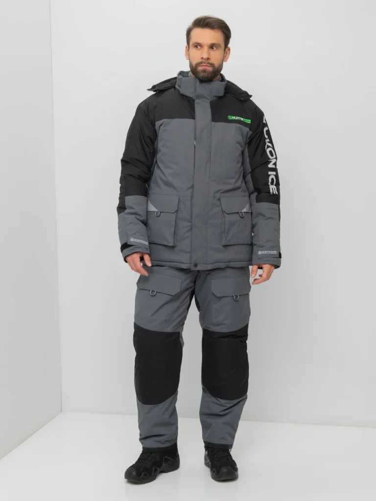 Костюм зимний Huntsman Yukon Ice -45°C Серый/Черный (мембрана 6000/6000, Breathable)