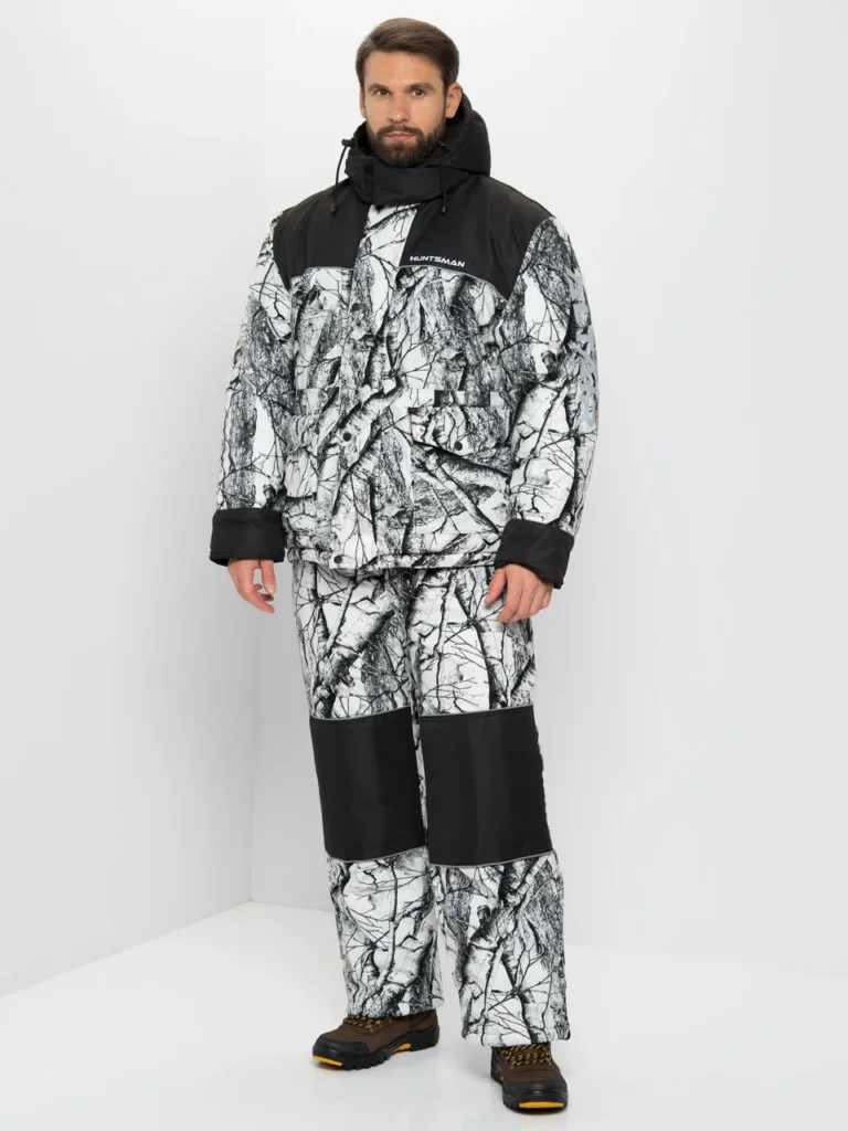Костюм зимний Huntsman Альтаир -45°C Белый лес ветки (Alova High-Tech)