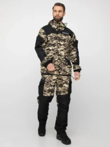 Костюм демисезонный Huntsman Горка-3 Combo Рип-Стоп/Cat's Eye B-003/Черный