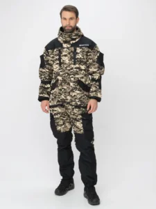 Костюм демисезонный Huntsman Горка 5 -5°C combo B-003/черный ткань Cat's Eye/Смесовая Рип-Стоп