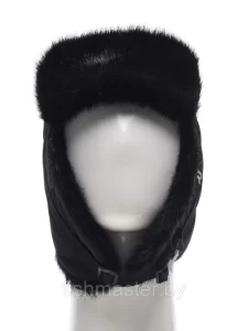 Шапка ушанка зимняя HUNTSMAN REFLECT цвет Чёрный/норка с маской