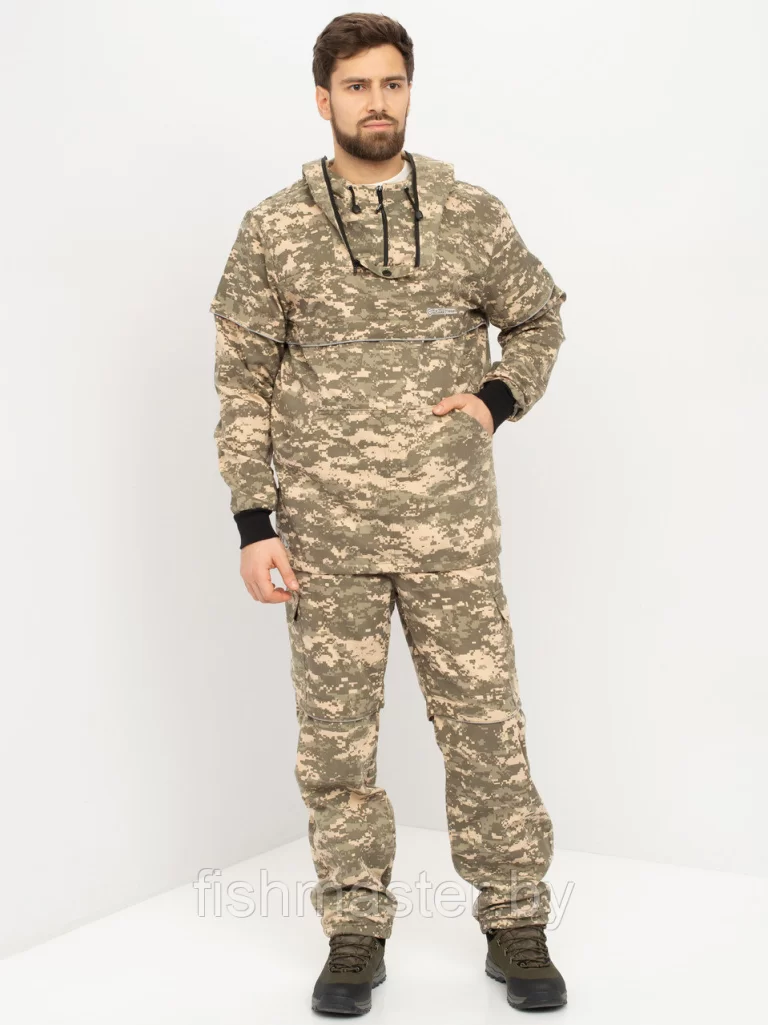 Костюм летний HUNTSMAN Антигнус Люкс Св.пиксель128/2 тк Сорочка Смесовая