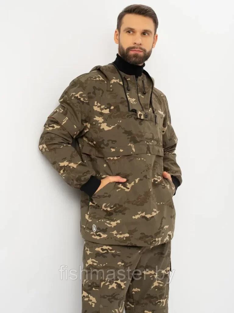 Костюм летний HUNTSMAN Антигнус Люкс цв.Черный мультикам тк Сорочка Смесовая