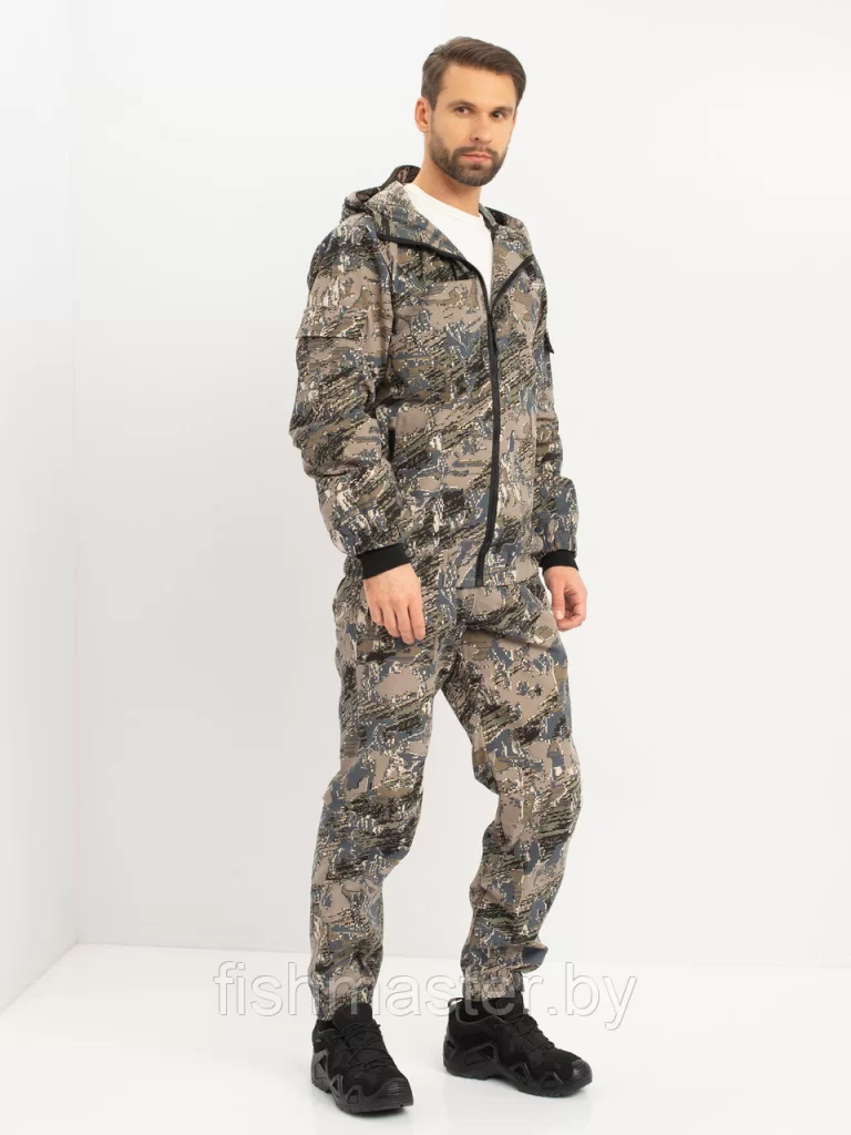 Костюм летний HUNTSMAN Стрелок Антимоскит цв.Лабиринт тк Сорочка Смесовая