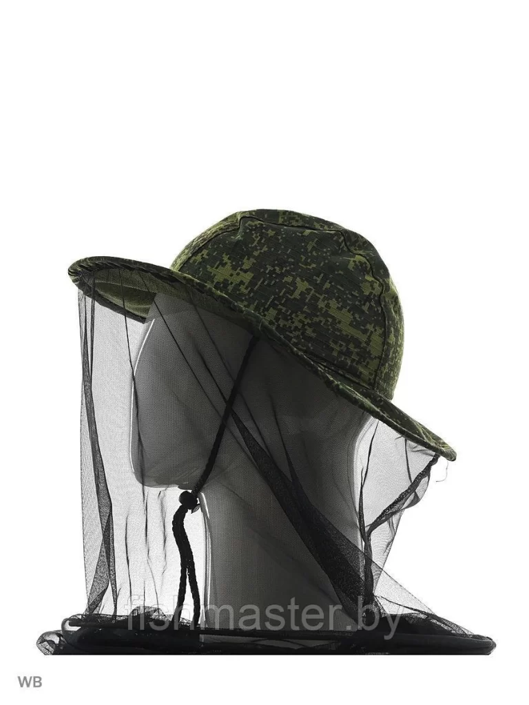 Панама-накомарник HUNTSMAN Антигнус c кольцом цв.КМФ тк.Смесовая Рип-Стоп
