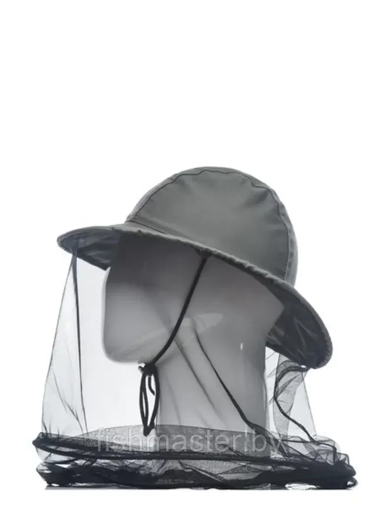 Панама-накомарник HUNTSMAN Антигнус c кольцом цв.Хаки тк.Cotton