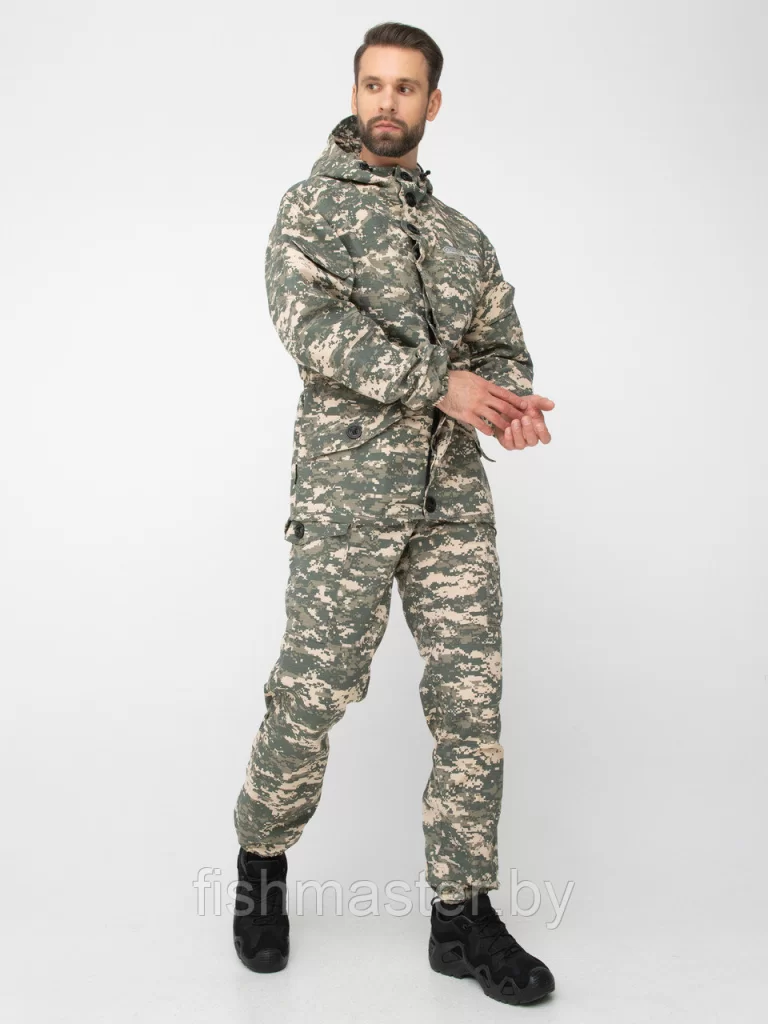 Костюм летний HUNTSMAN Горка-3  цв.Св.пиксель128/2 тк.Смесовая Рип-Стоп