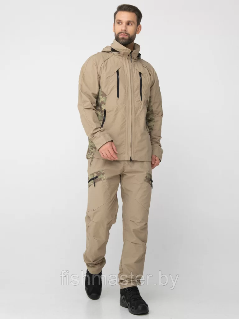 Костюм летний HUNTSMAN Матрица цв.Песок тк.Nylon Cotton Рип-Стоп