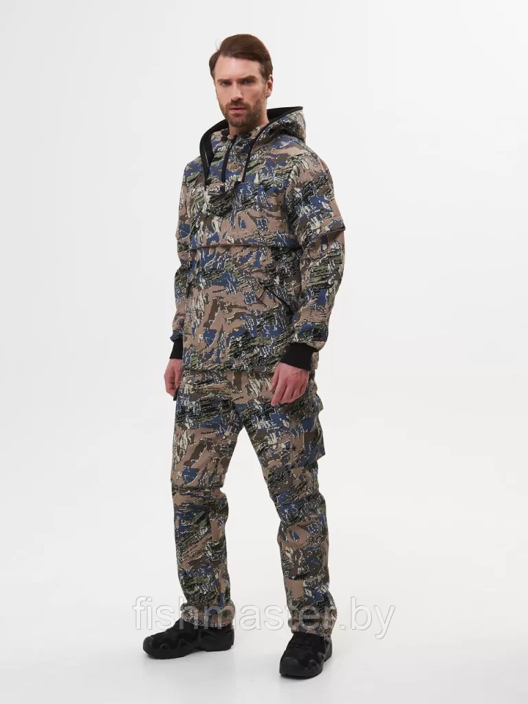 Костюм деми HUNTSMAN Антигнус Люкс -5°C цв.Лабиринт тк.Смесовая микро Rip-stop/Бонди