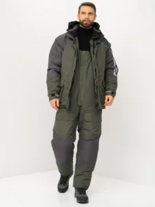 Костюм зимний Huntsman Yukon Ice -45°C Зелёный/Графит (мембрана 6000/6000, Breathable)