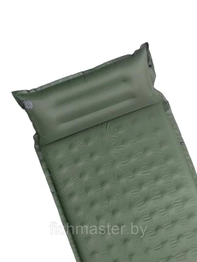 Коврик надувной односпальный Naturehike D CNK2550WS025 цвет Хаки чехлом и подушкой