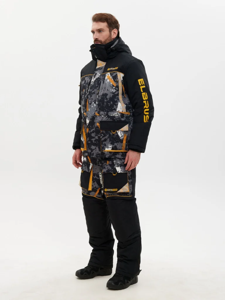 Костюм зимний Huntsman Elbrus -35°C КМФ192/Черный
