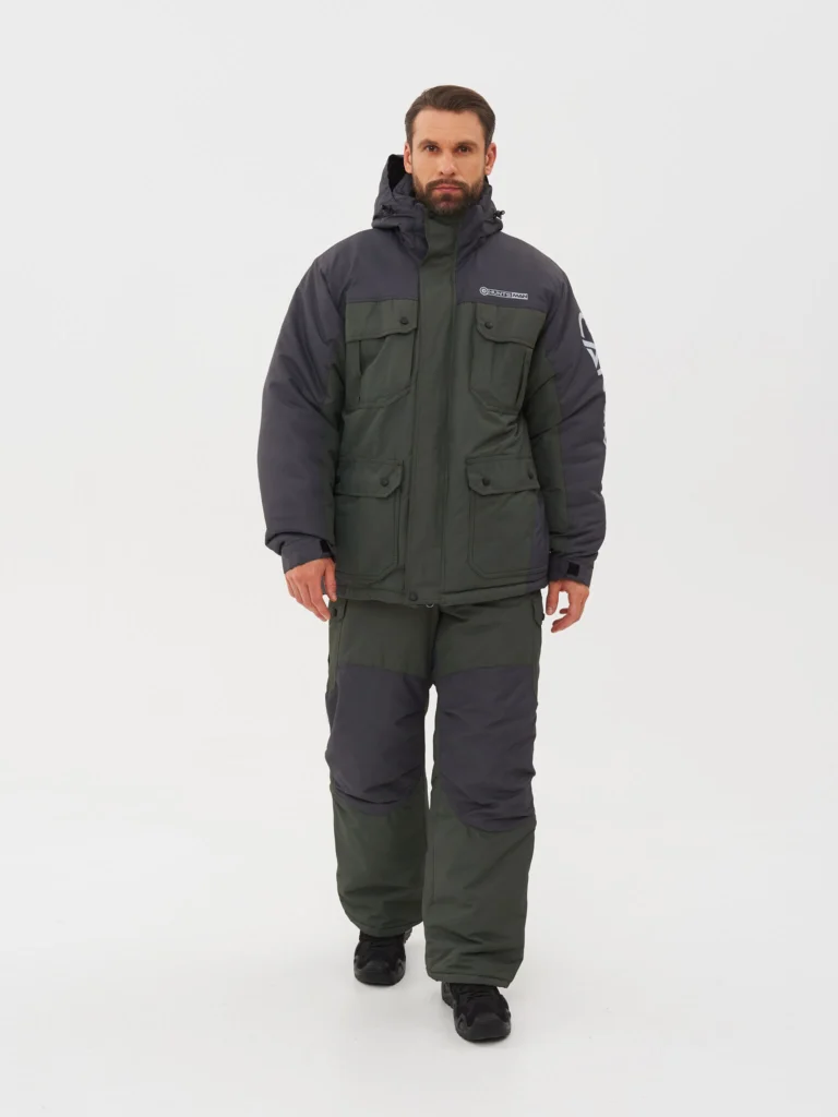 Костюм зимний Huntsman Канада -35°C Хаки/Графит (Оксленд)