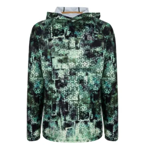 Футболка FHM Mark Hoodie V3 цвет UPF 50+ Хаки принт