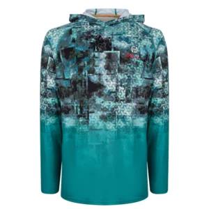 Футболка FHM Mark Hoodie V3 UPF 50+ цвет Мятный/мятный принт
